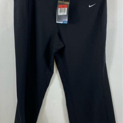 NWT Nike Womens Black High Rise Activewear Cropped Leggings Size Large