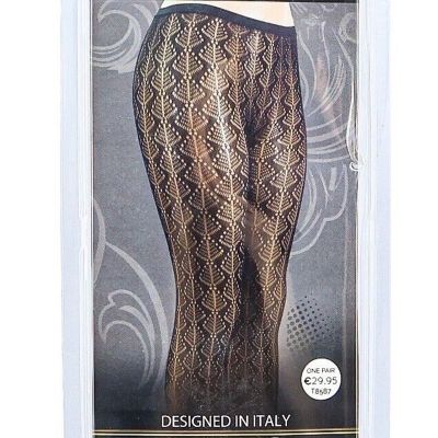 Black Lace Stockings Lusso Zyanya One Size Fits Most