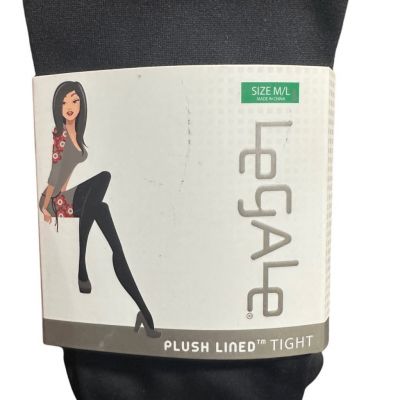 LEGALE gray PLUSHED-LINED footed tights SIZE M/L MEDIUM/LARGE