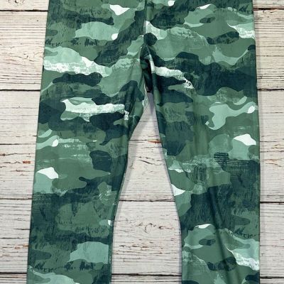 Fabletics Powerhold?Leggings Women's Size XL Bright Green Camouflage