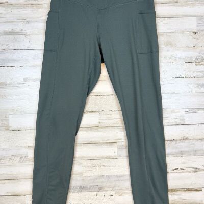 Gaiam Women's Gray Leggings Size Large Yoga Pants Workout Activewear Casual