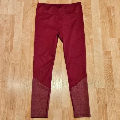 Fabletics Leggings Womens Size XL High Waisted Seamless Static Red Pink Buff