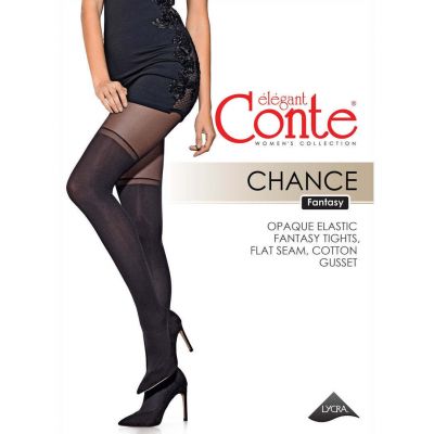 Conte Tights Chance - Black Fantasy Evening Women Pantyhose Stockings Imitation