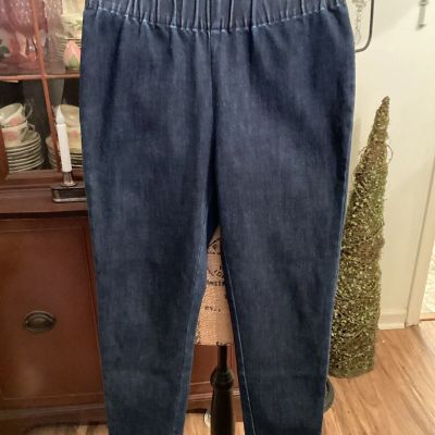 Soft Surroundings Denim Jeggings XS, Dark Denim, Elastic Waist, Adorable!