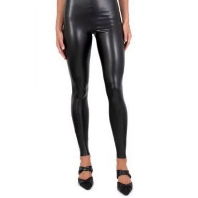 Joie Faux Leather Stretch Leggings Black Shiny High Rise Pants Womens Medium NWT