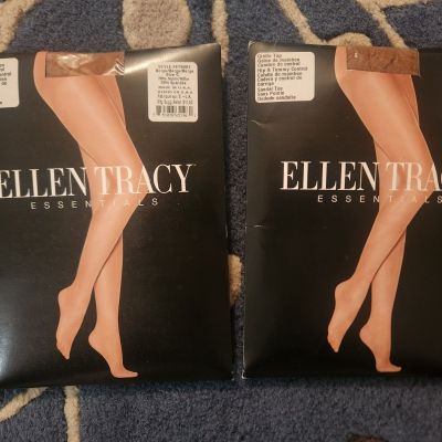 Ellen Tracy Style # ET9001  Beige Color Size C Panty Hose - 2 Pairs