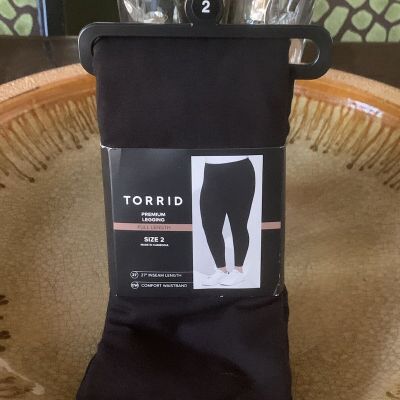 NWT Torrid Premium Legging Full Length Signature Waist in Deep Black Size 2X
