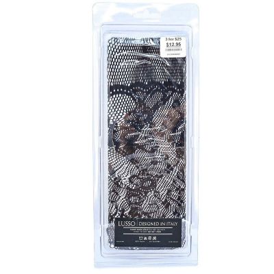 Black Lace Stockings Lusso Maribelle One Size Fits Most Abstract Pattern