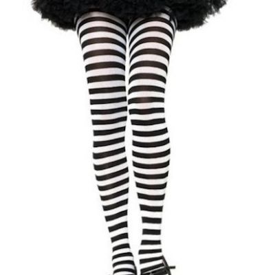 Striped Tights Black and White Women One Size Pirate Dr. Seuss Costume Accessory