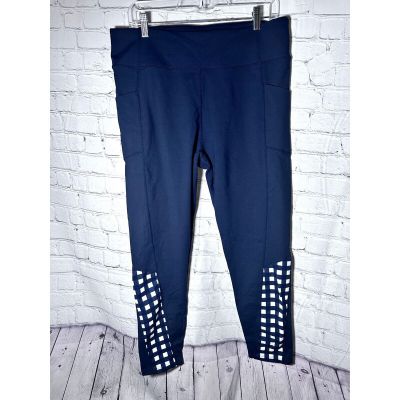 TUCKERNUCK LADIES NAVY BLUE LEGGINGS SZ (XXL) EUC AND VERY GENTLY WORN