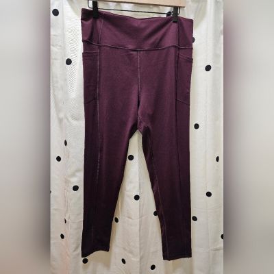 Victoria's Secret maroon high rise pocket leggings size 16