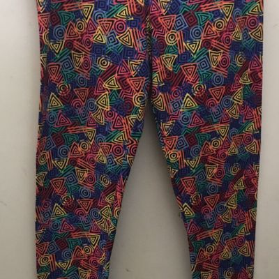 Lularoe T/C Leggings with Multicolored Triangles Design