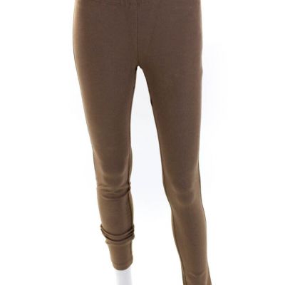 Joseph Womens Gabardine Stretch Twill High Waist Leggings Pants Brown Size FR 36