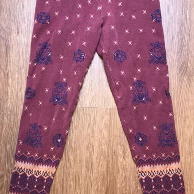 Urban Outfitters M L Mauve Orange Fall Warm Stretch Boho Long Johns Leggings