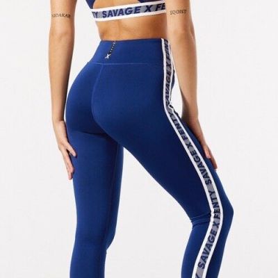 Savage X Fenty Sport Main Player High Waist Leggings  XL (14-16)  Indigo NWT $65