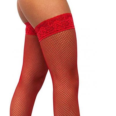 sofsy Fishnet Thigh-High Stockings - Lace Top Lingerie [Made In Italy]
