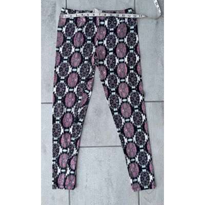 Pink Republic Womens Capri Leggings Black Aztec Stretch Pull On M