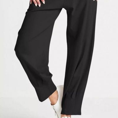 Planet By Lauren G. Pima Cotton Pinched Pleat Women’s Pants Black Size 1/XS/S