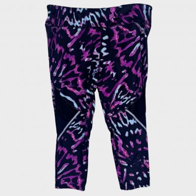 Avia Large 12 14 Capri Leggings Yoga Athletic Pants Purple Black