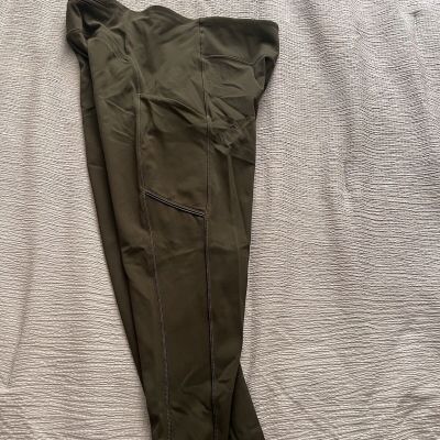 Lululemon Speed Up Olive Green Cropped Leggings Size 8, 21” Inseam