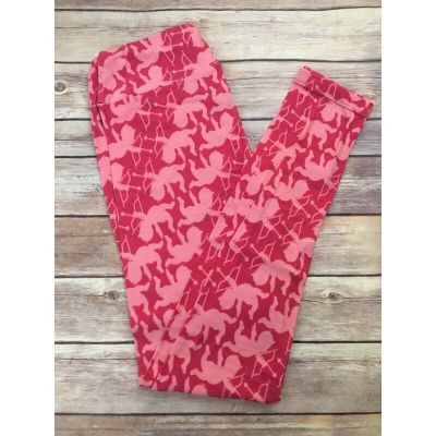 NWT LulaRoe OS Women’s Leggings Pink Cupid Arrow Love Wedding Valentines Day NEW