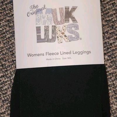 Muk Luks Womens Fleece Lined Leggings Brown Size M/L Height 5'4-5'9 Style: 22115