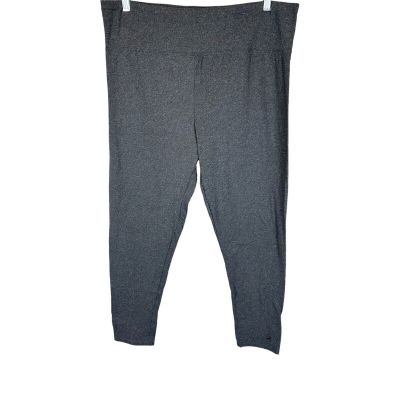 Cuddl Duds Flexwear Set of 2 Leggings Pants Heather Charcoal/Ikat 1X Plus Size