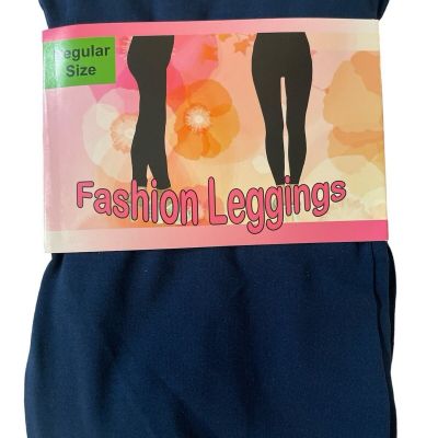 Navy High Waisted Fashion Leggings regular Size - NWT