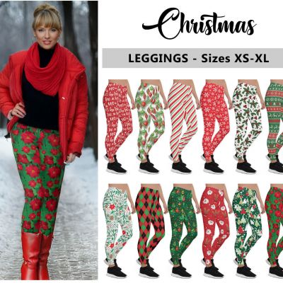 Christmas Leggings #1 - Santa Festive Christian Holiday Fashion Leggings Gift