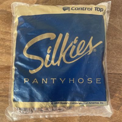 Vintage SILKIES Pantyhose 1993 Control Top  Medium Support Legs Mocha SEALED