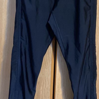 AXCESS womens black zip in leg leggings size S