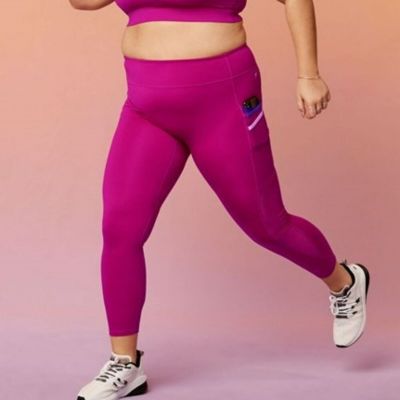 NWT Fabletics Trinity Motion365® Mid-Rise 7/8 Legging Vivid Purple Size 2X 18/20