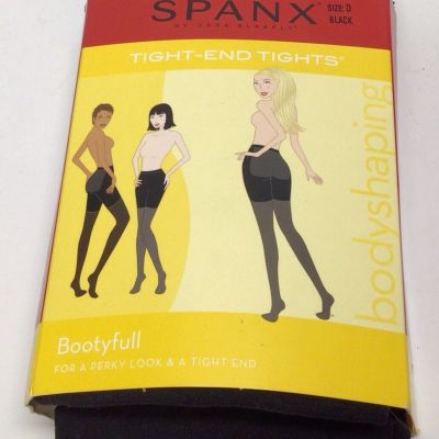 Spanx Tight End Tights Womens Size D Black Bodyshaping Tummy Control NEW