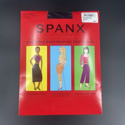 NEW Spanx The Original Footless Pantyhose Black Size B Control Top Slimming