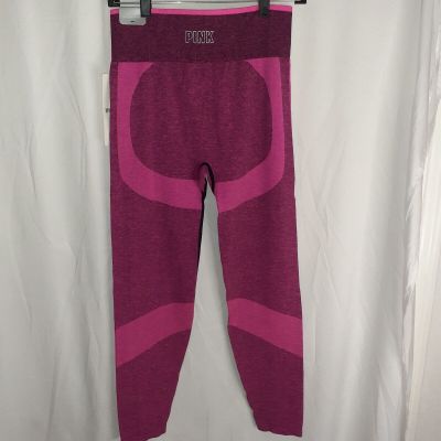 Pink Victoria Secret High Waist Workout Full Length Size LG Tights Yoga Logo