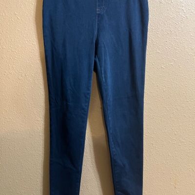 FADED GLORY LEGGINGS SZ SMALL (4-6) DARK WASH BLUE STRETCH PULL ON