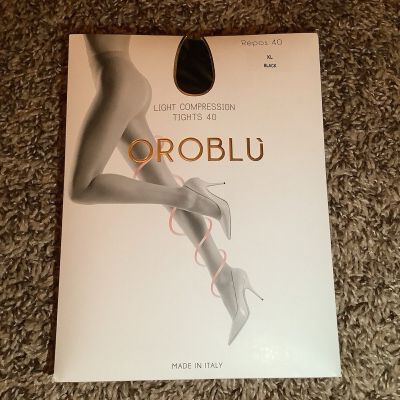 Oroblu repos 40 light compression sheer to waist tights, color black, size: XL