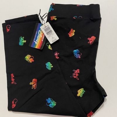 New NWT Torrid Mickey Friends Rainbow Crop Leggings SIZE 1