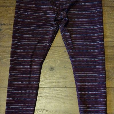 Glyder Maroon Striped Women’s Leggings Size Small Yoga Pants Joggers