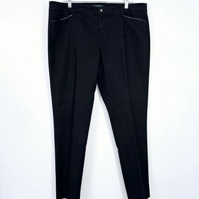 Lauren Ralph Lauren Womens Size 16 Black Equestrian Style Skinny Pants