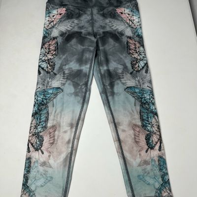 Evolution and Creation Women's S Geometric Butterfly Print Capri Leggings 21”