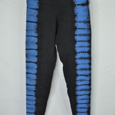 NEW Electric & Rose Leggings Yoga Workout Pants Size XS Blue Black Tie Dye Women