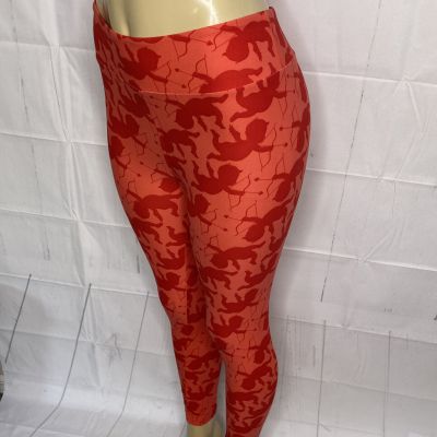 LulaRoe Valentines Leggings Cupid Arrows Red One Size Pink Red Women NWOT