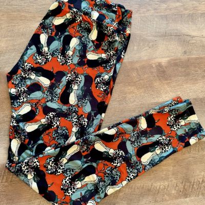 New!LuLaRoe Disney Halloween Leggings TC Size Cruella De Vil 101 Dalmations Rare