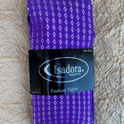 Isadora Fashion Tights Women’s One Size Purple Textured Tights Style #809N