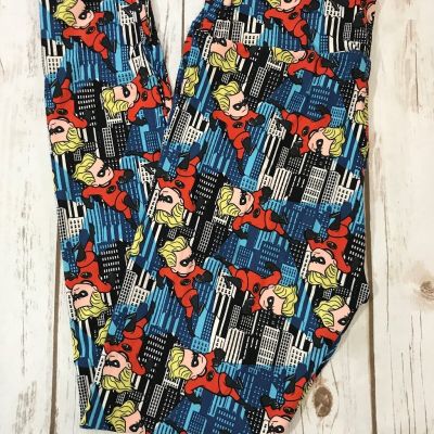 OS Lularoe Leggings Disney Incredibles Dash City Hero NWT