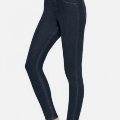 Utopia By Hue Womens XL Denim Leggings Mid-Rise Stretch Midnight Pull On Blue