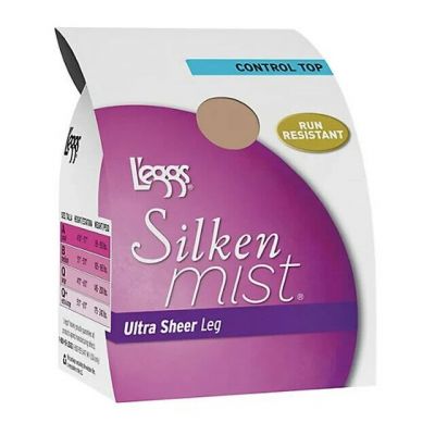 L'eggs Silken Mist Ultra Sheer Leg Control Top Pantyhouse - Size A Nude (94503)