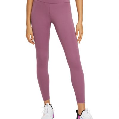 Nike Womens Activewear One Plus Size Mid-Rise Leggings,Light Mulberry Size 1X