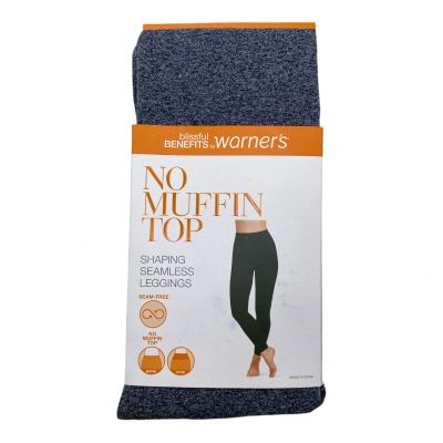 Warner's Women's Navy No Muffin Top Shaping Seamless Legging SM/M B91